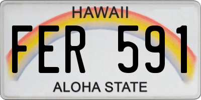 HI license plate FER591