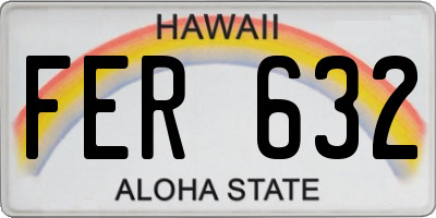 HI license plate FER632