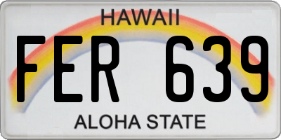 HI license plate FER639