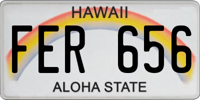 HI license plate FER656
