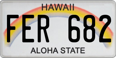 HI license plate FER682