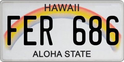HI license plate FER686