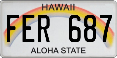 HI license plate FER687