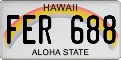HI license plate FER688