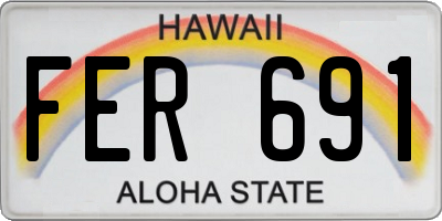 HI license plate FER691