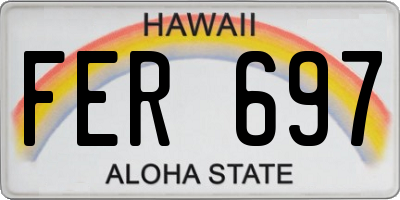HI license plate FER697