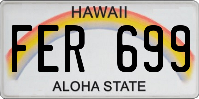 HI license plate FER699