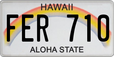HI license plate FER710