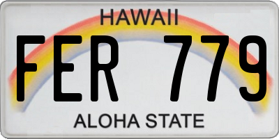 HI license plate FER779