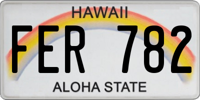 HI license plate FER782