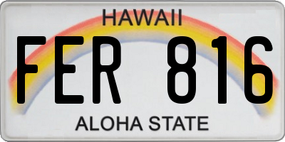 HI license plate FER816