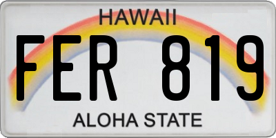 HI license plate FER819