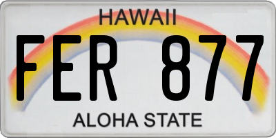 HI license plate FER877