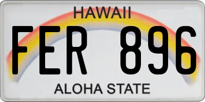 HI license plate FER896