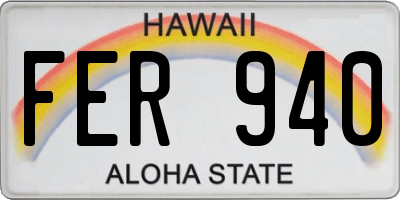 HI license plate FER940