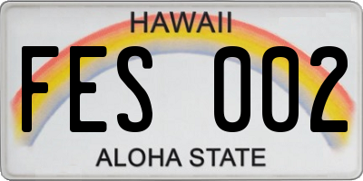 HI license plate FES002