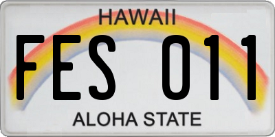 HI license plate FES011