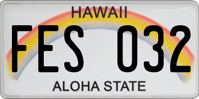 HI license plate FES032