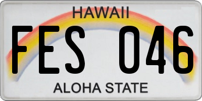 HI license plate FES046