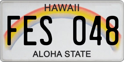 HI license plate FES048