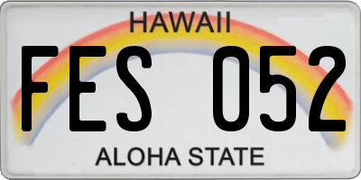 HI license plate FES052