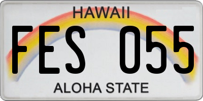 HI license plate FES055