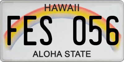 HI license plate FES056