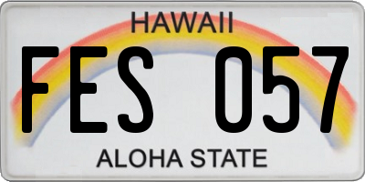 HI license plate FES057