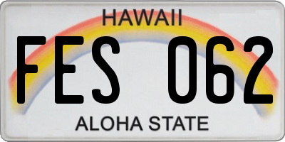 HI license plate FES062