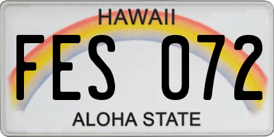 HI license plate FES072
