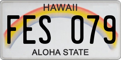 HI license plate FES079