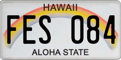 HI license plate FES084