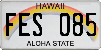 HI license plate FES085