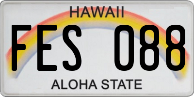 HI license plate FES088