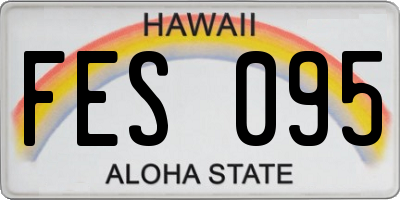 HI license plate FES095