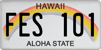 HI license plate FES101