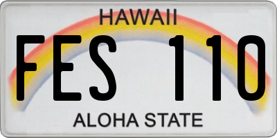 HI license plate FES110
