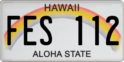 HI license plate FES112