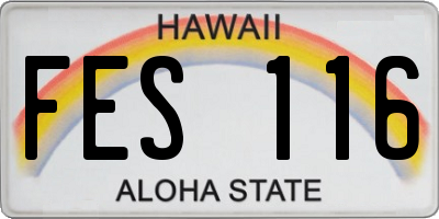 HI license plate FES116