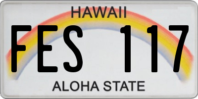 HI license plate FES117