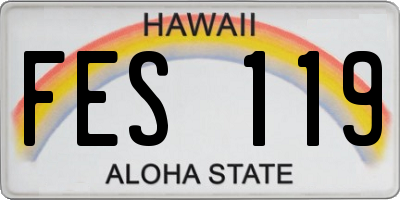 HI license plate FES119