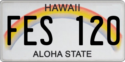 HI license plate FES120