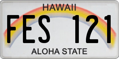 HI license plate FES121