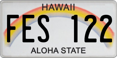 HI license plate FES122