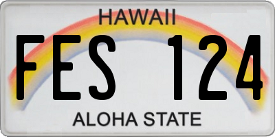 HI license plate FES124