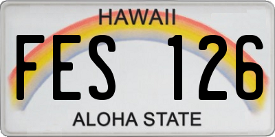 HI license plate FES126