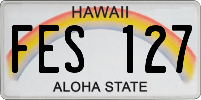 HI license plate FES127