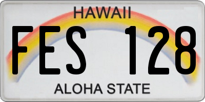 HI license plate FES128