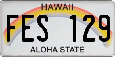 HI license plate FES129
