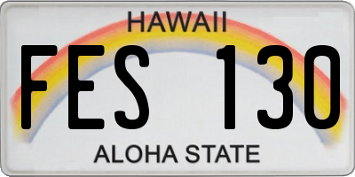 HI license plate FES130